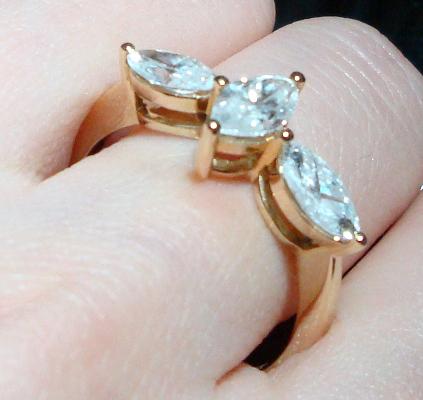 GENUINE 1.23CT NATURAL DIAMOND RING IN SOLID 14K GOLD